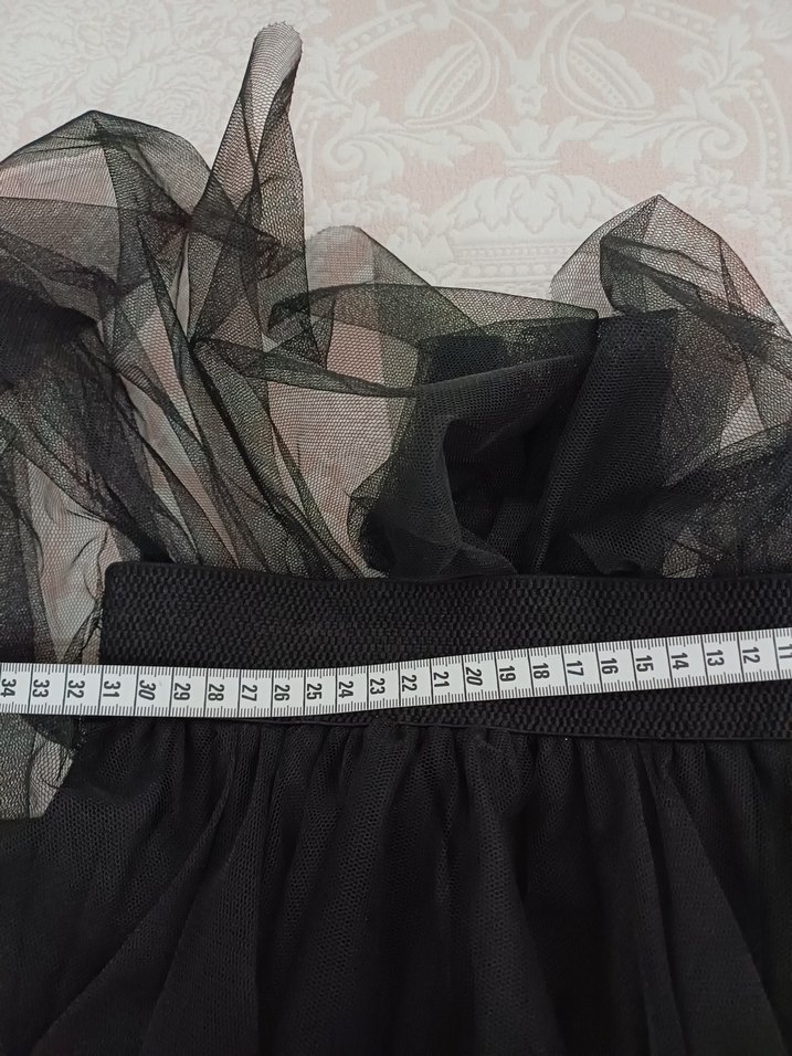 Siyah Fırfırlı Uzun Gotik Etek - Görsel 3