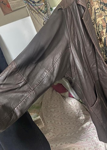 m Beden kahverengi Renk Kahverengi vintage deri ceket
