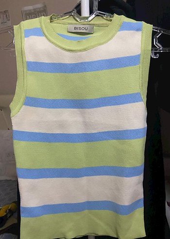 çizgili kalın askılı üst - Görsel 2