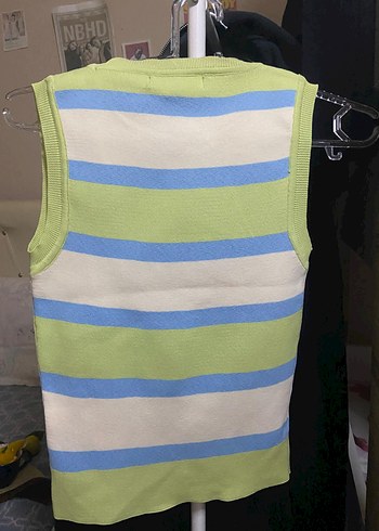 çizgili kalın askılı üst - Görsel 3