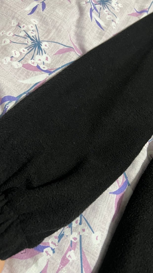 Uzun Siyah Kemerli Gotik Kadın Kaban - Görsel 3