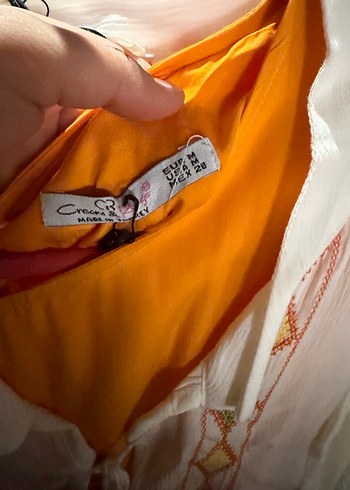 Nakışlı Beyaz Bohem Uzun Elbise - Görsel 4