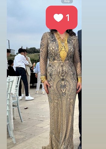 Uzun Kollu Boncuklu V Yaka Yılan Desenli Kadın Elbise - Görsel 3