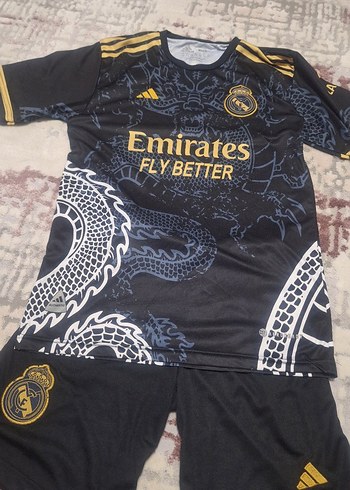 Erkek Siyah Baskılı Dar Kesim Spor forma - Görsel 2