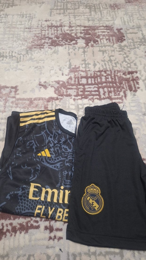 Erkek Siyah Baskılı Dar Kesim Spor forma - Görsel 5