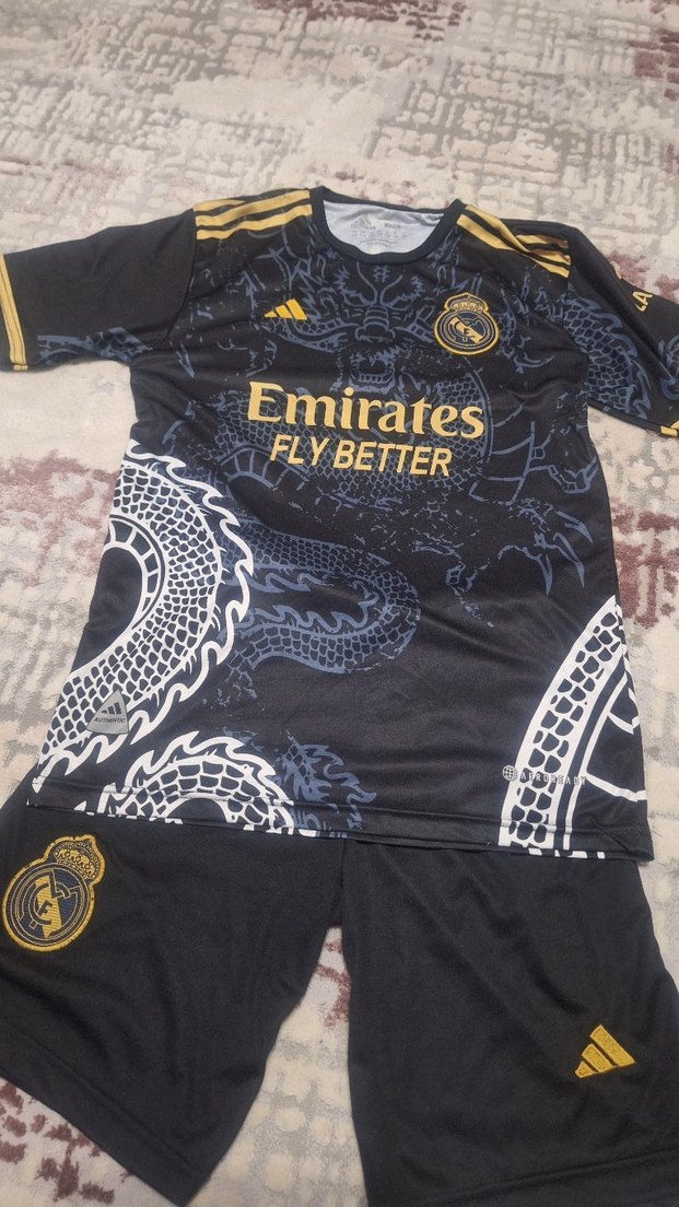 Erkek Siyah Baskılı Dar Kesim Spor forma - Görsel 2