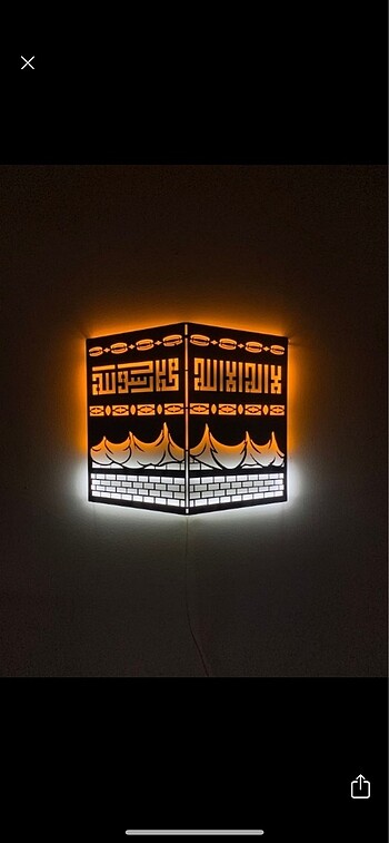 Kabe Led ışıklı dekoratif ahşap tablo
