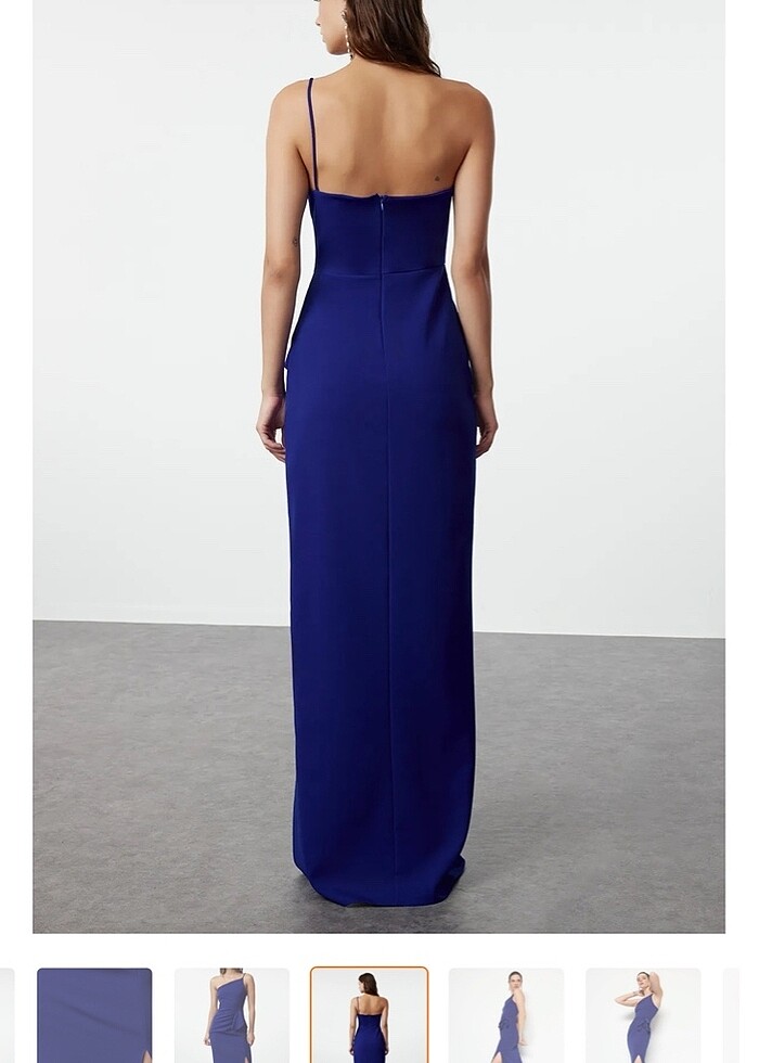 Şaka mavi elbise - Görsel 4