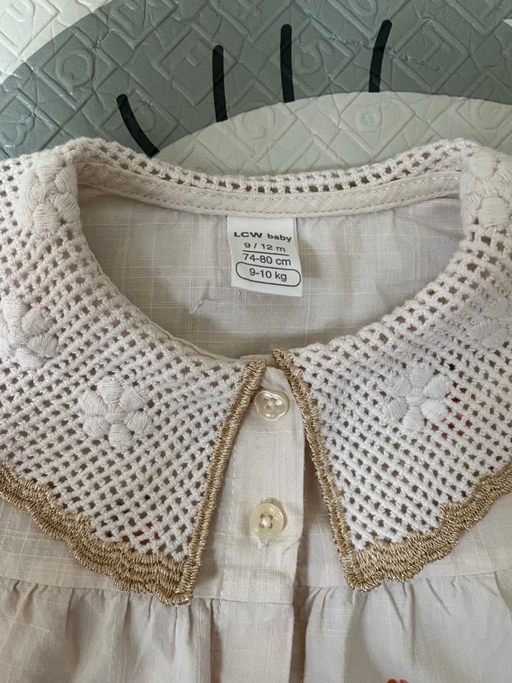 Kız Çocuk Nakışlı Kısa Kollu Gömlek - Görsel 2