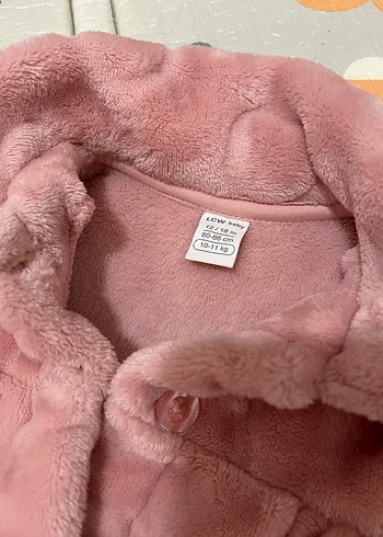 Kız Çocuk Pembe Peluş Ceket - Görsel 2