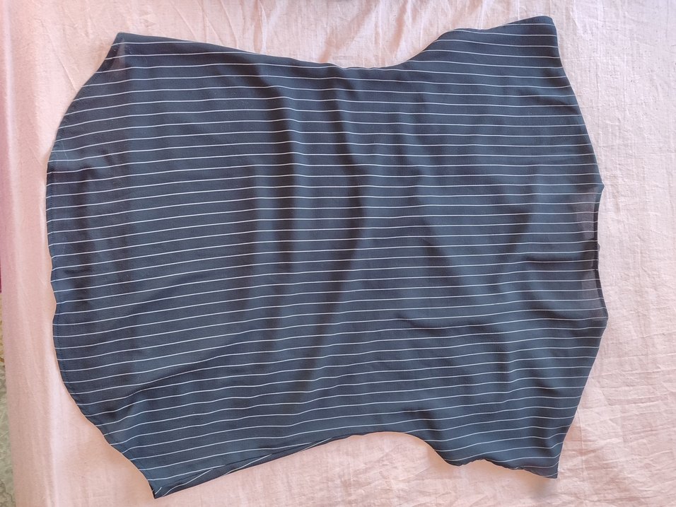 Lacivert Pilili Midi t-shirt - Görsel 2