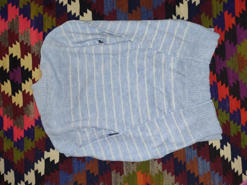 Gri Bohem Boğazlı Yün Kazak - Görsel 2