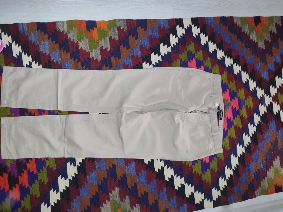 Gri Kadın Kumaş Pantolon Midi Boy - Görsel 3