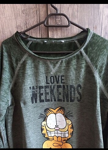 Defacto Defacto-Garfield baskılı sweatshirt 