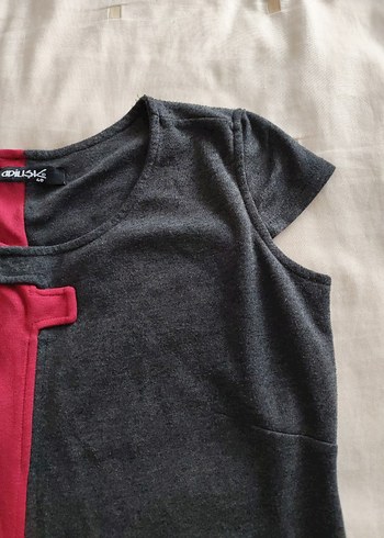 Adil Işık, Bordo Gri  Midi Elbise - Görsel 4