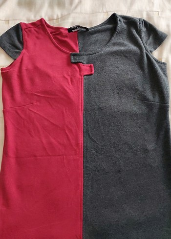 Adil Işık, Bordo Gri  Midi Elbise - Görsel 3