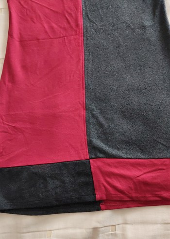 Adil Işık, Bordo Gri  Midi Elbise - Görsel 2