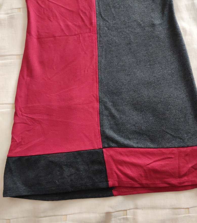 Adil Işık, Bordo Gri  Midi Elbise - Görsel 2