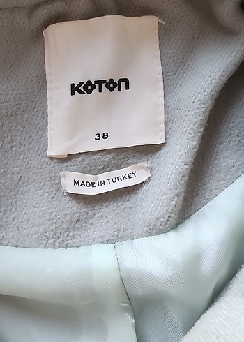 Koton Mint yeşili kaşe mont