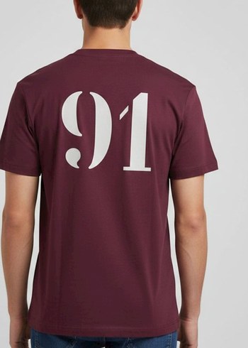 Armani Exchange Bordo Erkek Tişört - Görsel 2