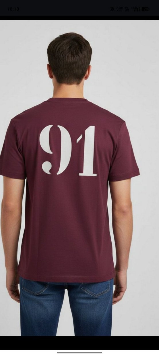 Armani Exchange Bordo Erkek Tişört - Görsel 2