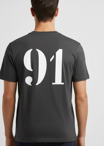 Armani Exchange Gri Baskılı Kısa Kollu Tişört - Görsel 2