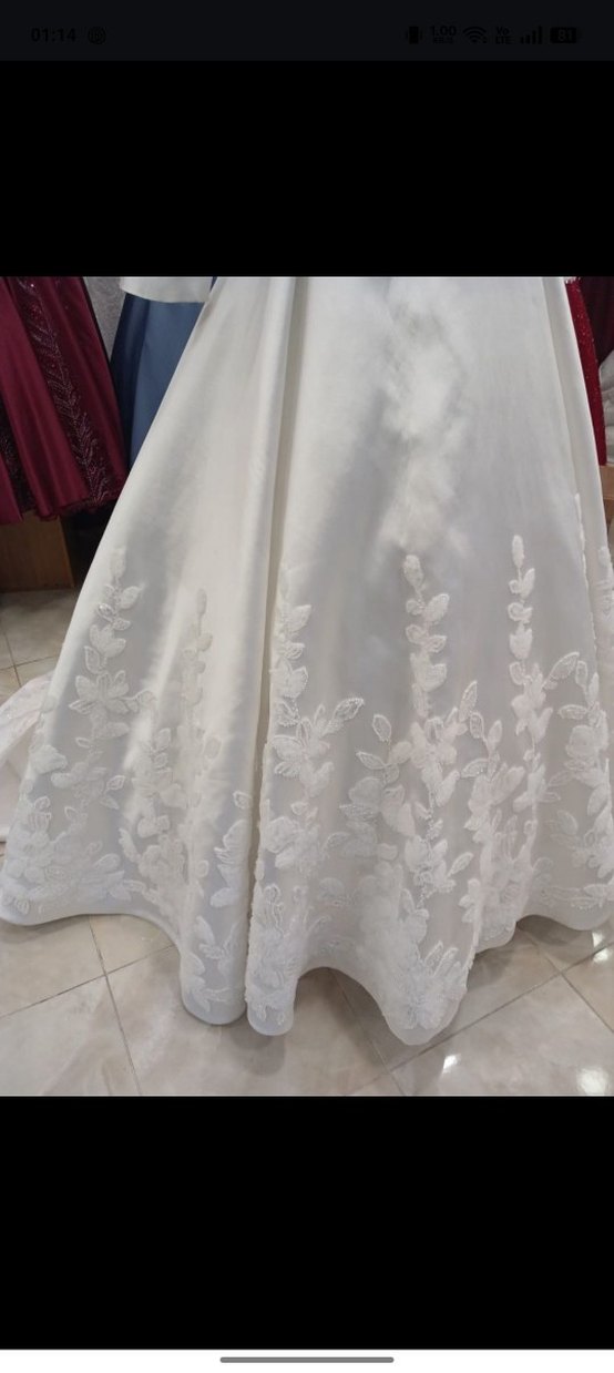 Uzun Kollu Prenses Gelinlik - Görsel 4