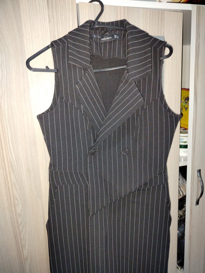 Uzun siyah Kadın Tulum - Görsel 4