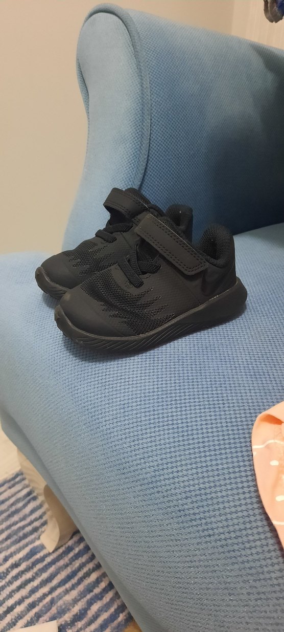 Erkek Çocuk Siyah Cırtlı Spor Ayakkabı - Görsel 2