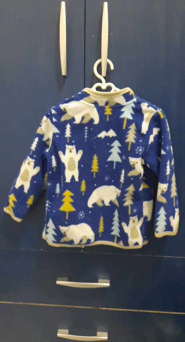 Renkli Baskılı Erkek Çocuk Fermuarlı Ceket - Görsel 3