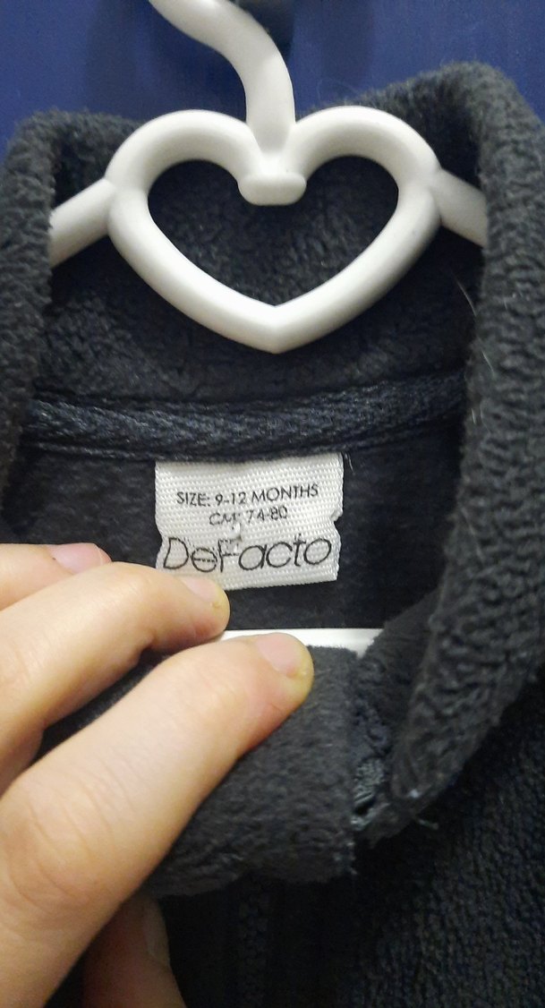 Gri Fermuarlı Erkek Çocuk Polar Ceket - Görsel 2