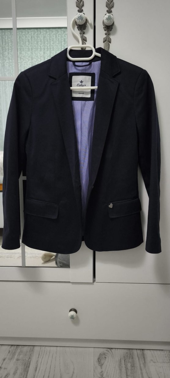 Kadın Siyah Midi Boy Düğmeli Ceket - Görsel 5