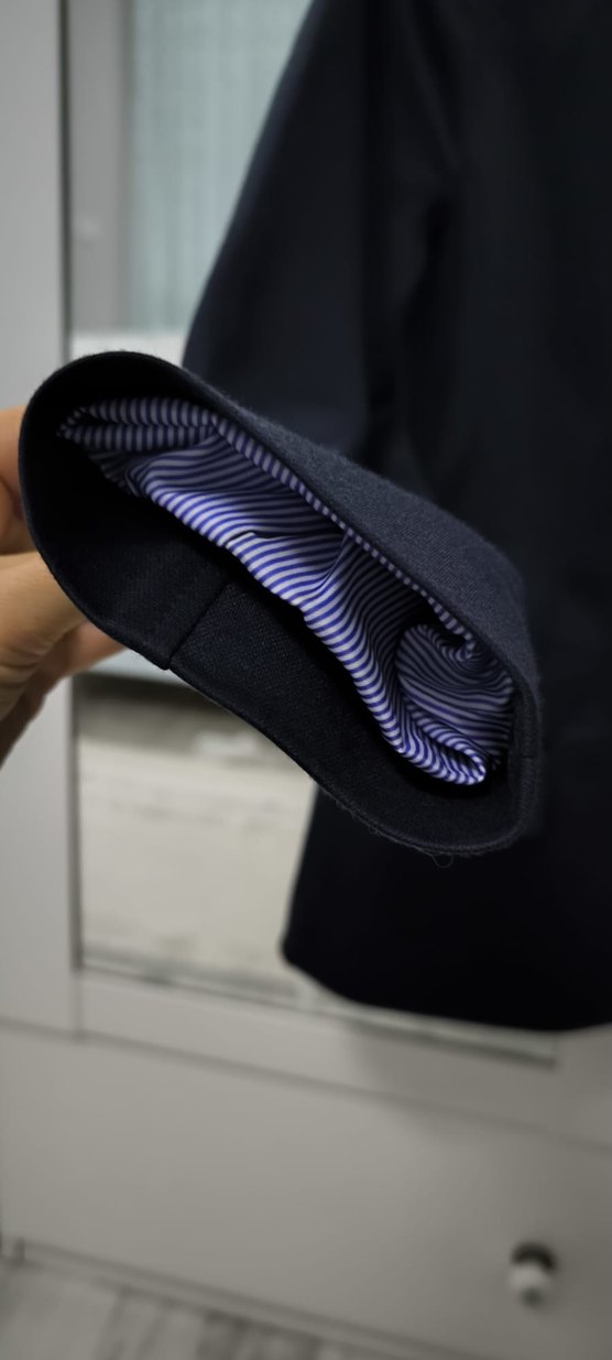 Kadın Siyah Midi Boy Düğmeli Ceket - Görsel 4