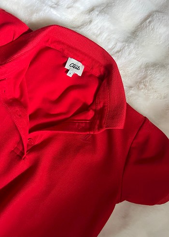 Kırmızı Polo Yaka Kısa Kollu Tişört - Görsel 3