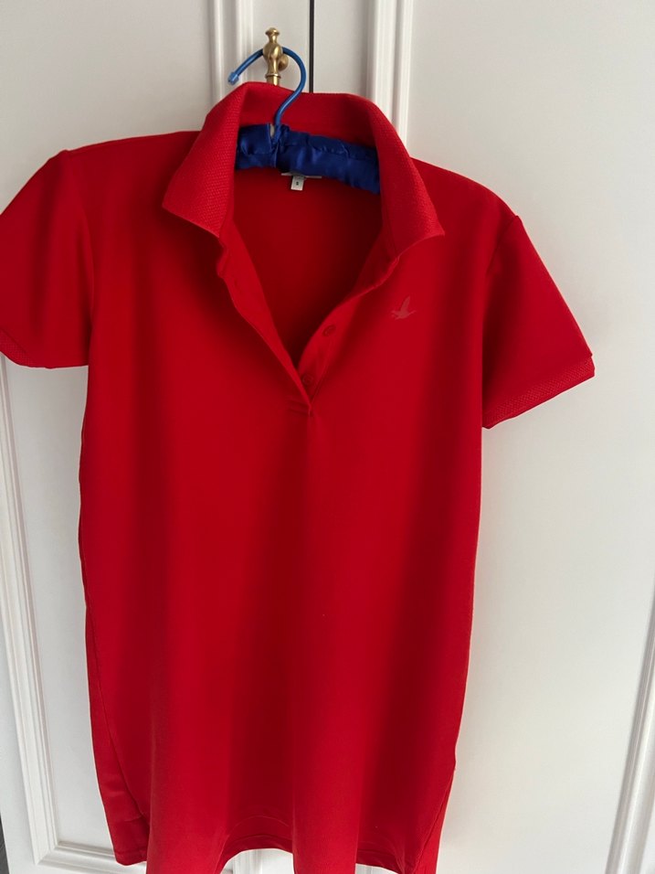 Kırmızı Polo Yaka Kısa Kollu Tişört - Görsel 2