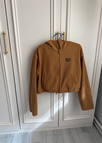 Kadın Bej Fermuarlı Kısa Ceket - Görsel 2