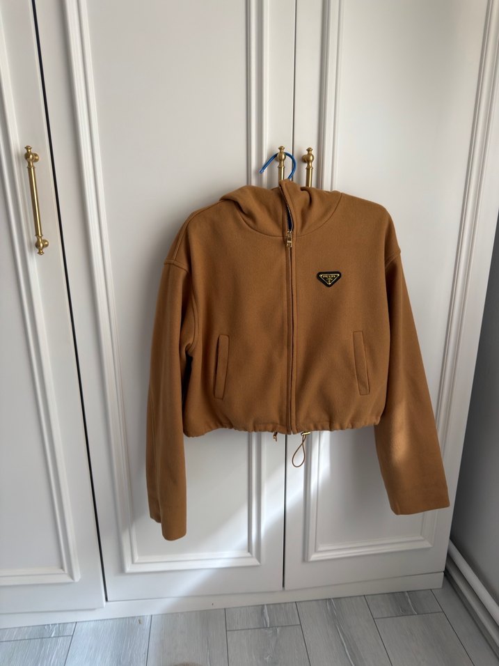 Kadın Bej Fermuarlı Kısa Ceket - Görsel 2