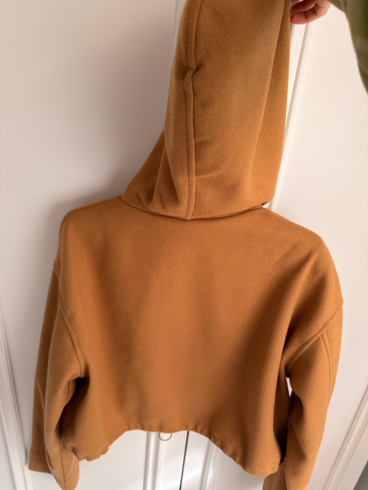 Kadın Bej Fermuarlı Kısa Ceket - Görsel 5