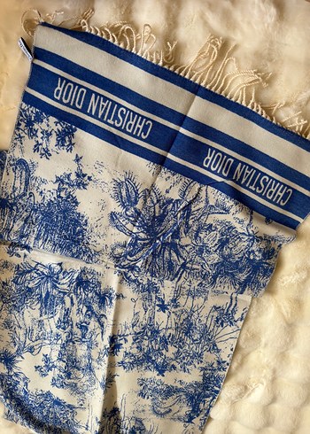 Parlak Mavi Bohem Kadın Şalı - Görsel 4