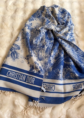 Parlak Mavi Bohem Kadın Şalı - Görsel 3