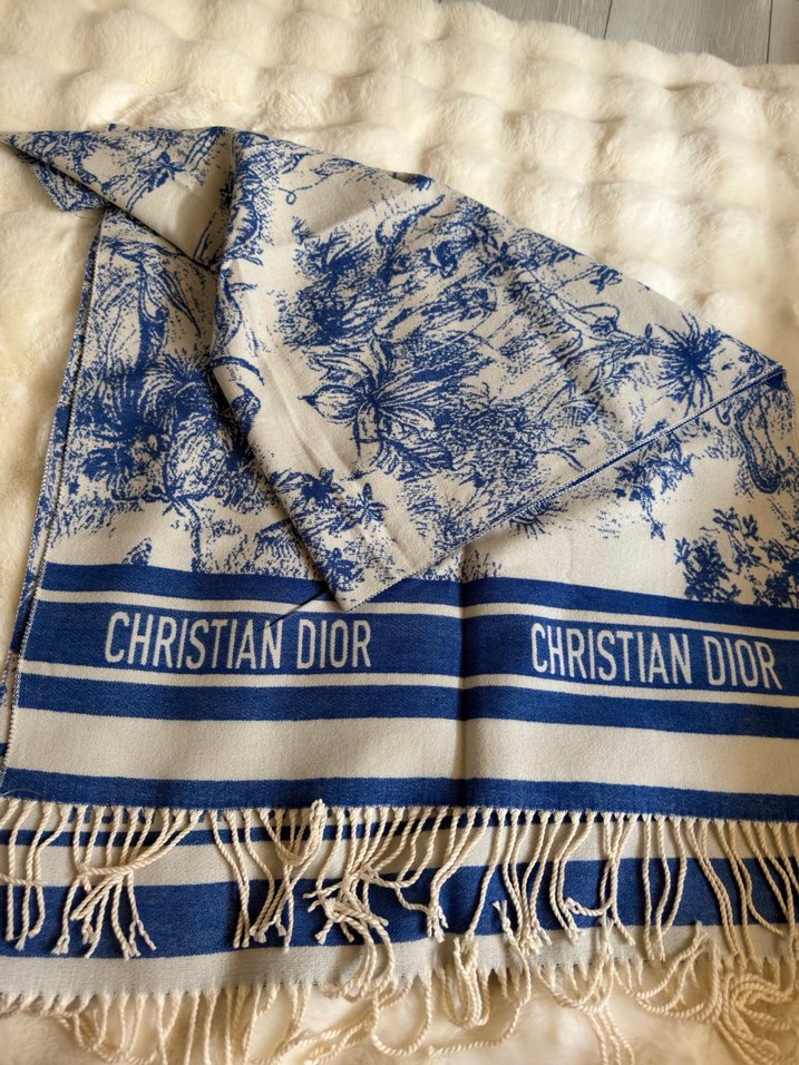 Parlak Mavi Bohem Kadın Şalı - Görsel 2