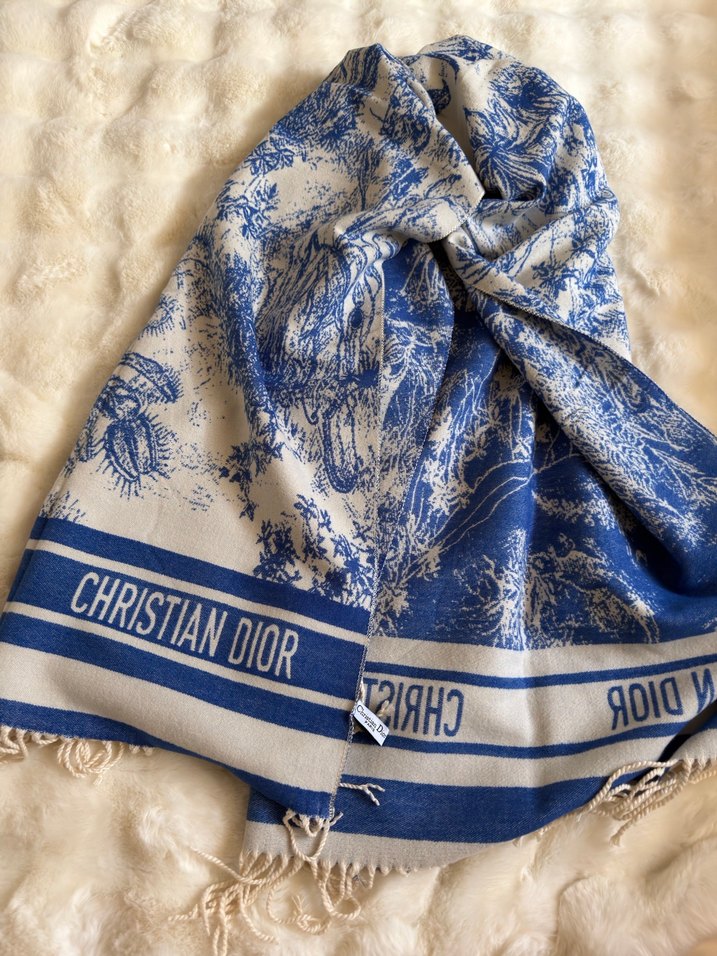 Parlak Mavi Bohem Kadın Şalı - Görsel 3