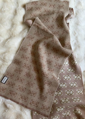 Bej Örgü Pamuk Kadın Şal - Görsel 3