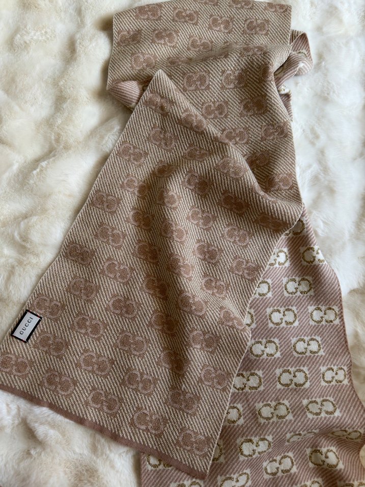 Bej Örgü Pamuk Kadın Şal - Görsel 3