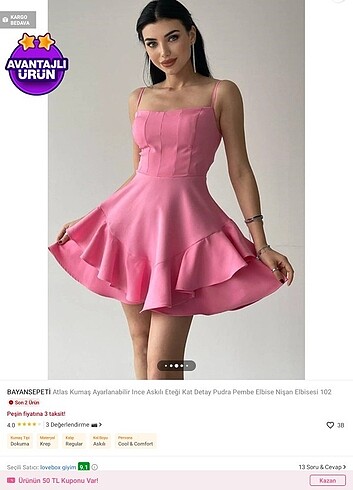 42 Beden pembe Renk Fırfırlı pembe prenses elbise