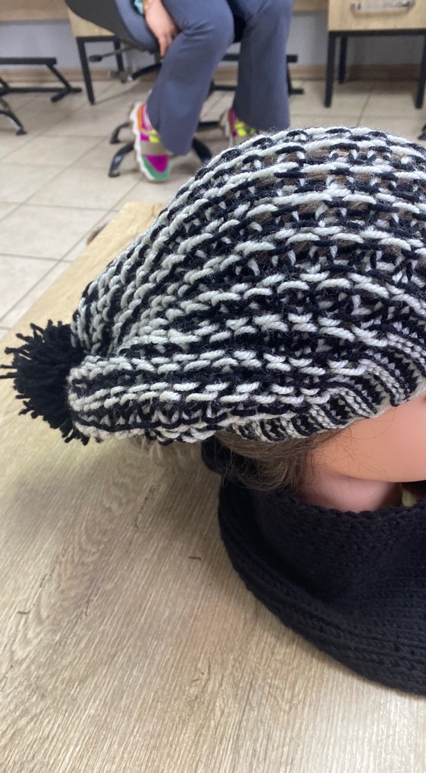 Gri Örgü Kadın Bere - Görsel 2