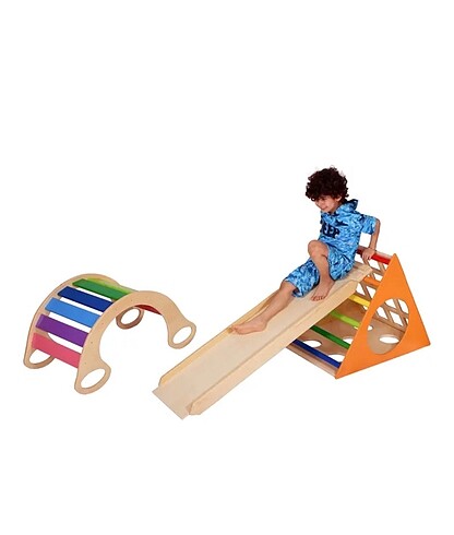  Beden Renk montessori  üçgen pik 3 lü