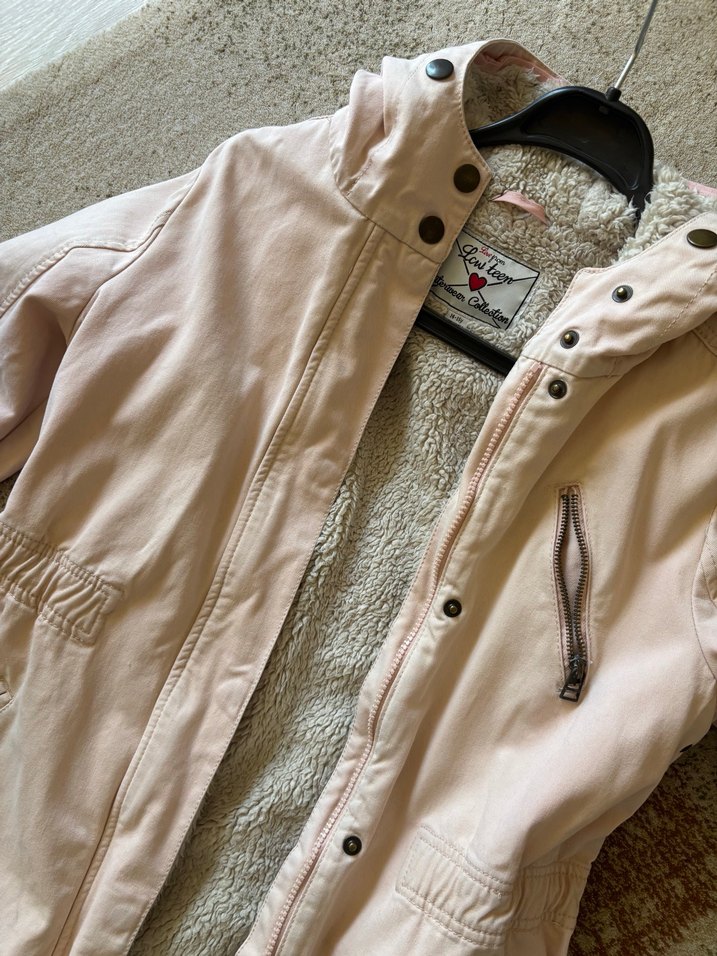 Bej Kadın Midi Boy Sıcak Ceket - Görsel 3