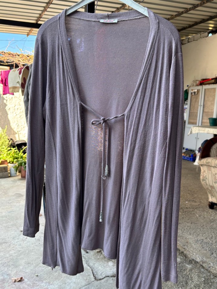 Kadın Uzun Kollu Üste Oturan Hırka - Görsel 2