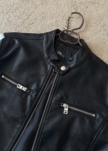 Kadın Siyah Deri Ceket - Görsel 3